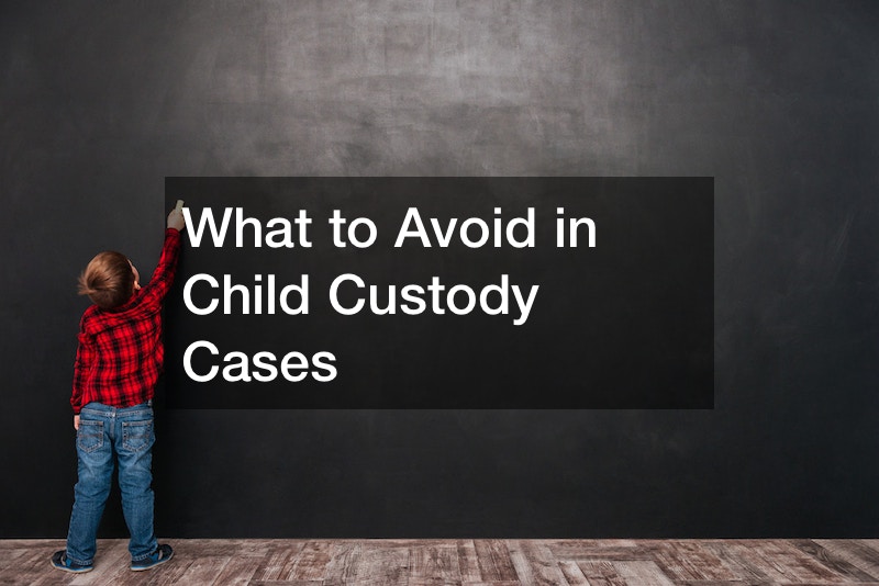 What to Avoid in Child Custody Cases
